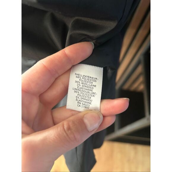 Banana republic blazer black and blue size 0 form sitting stylish work attire - Picture 8 of 8